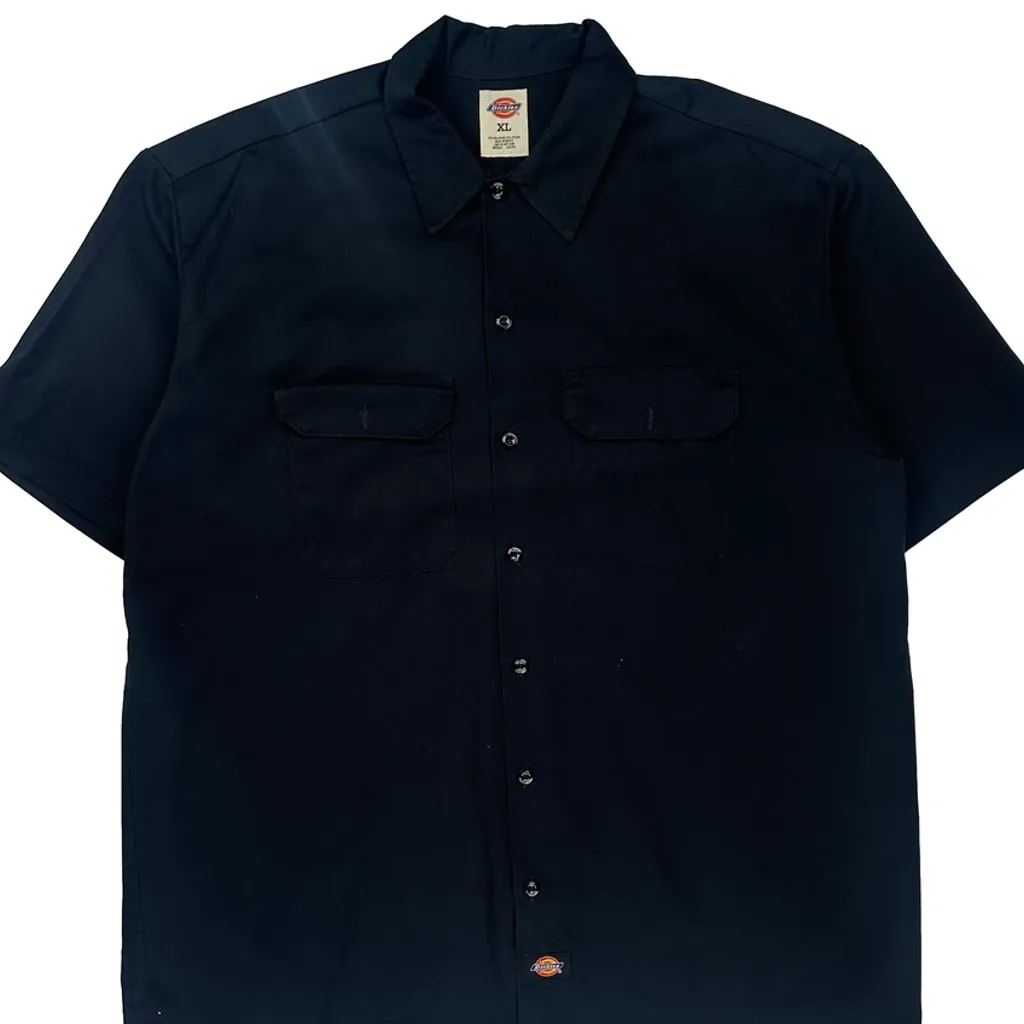 Dickies Short Sleeve Shirt - XL Black Polyester Blend - Image 4
