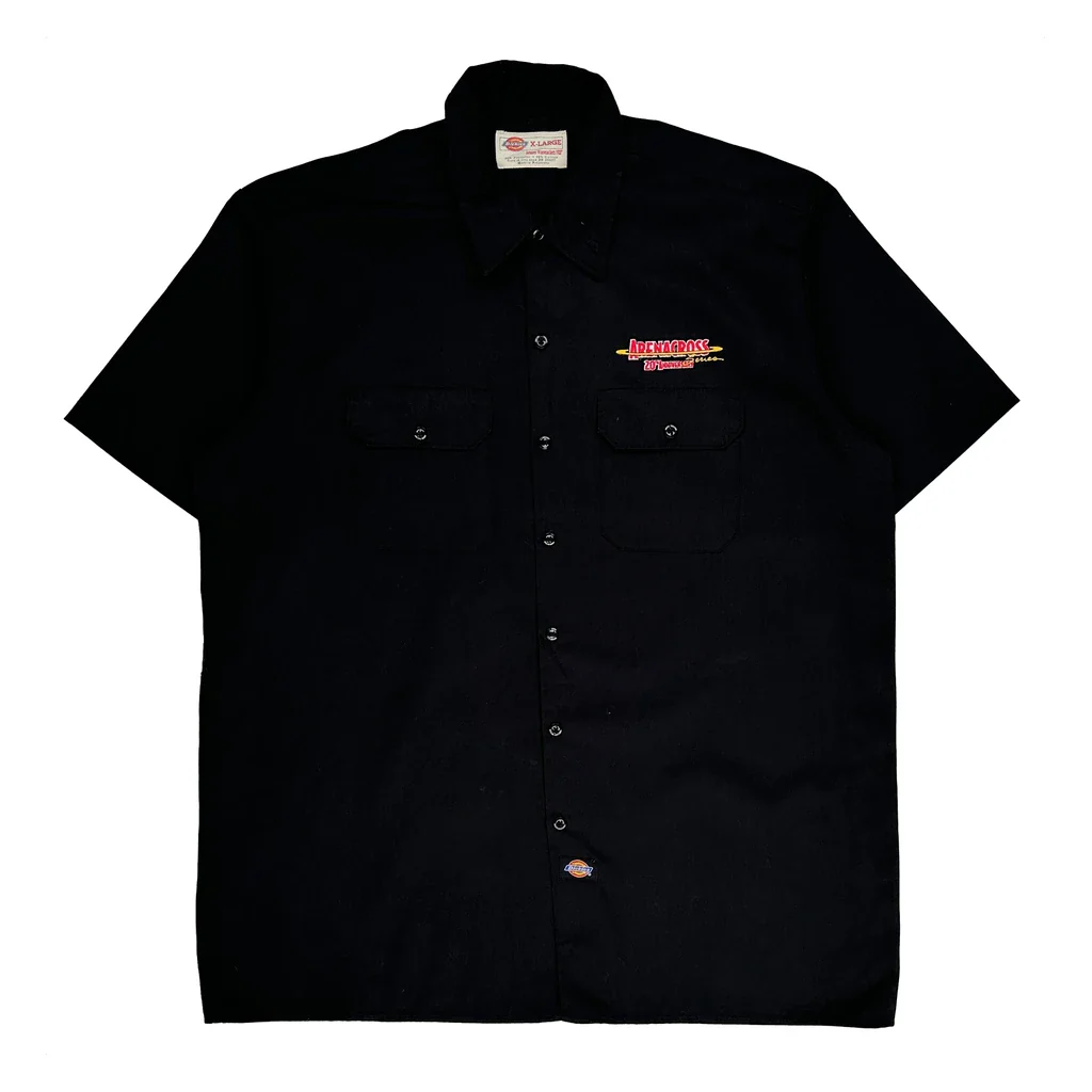 Dickies Short Sleeve Shirt - XL Black Polyester Blend