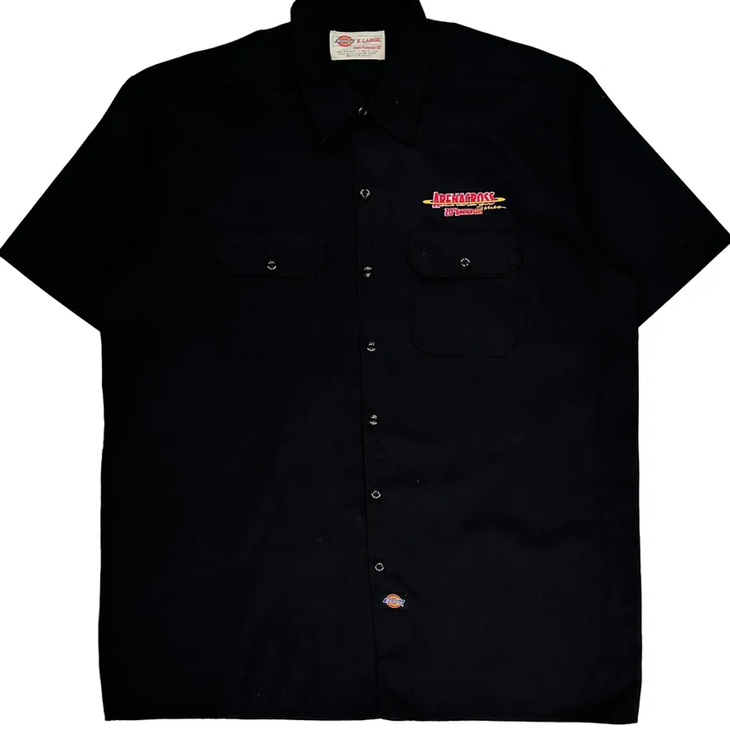 Dickies Short Sleeve Shirt - XL Black Polyester Blend - Image 5