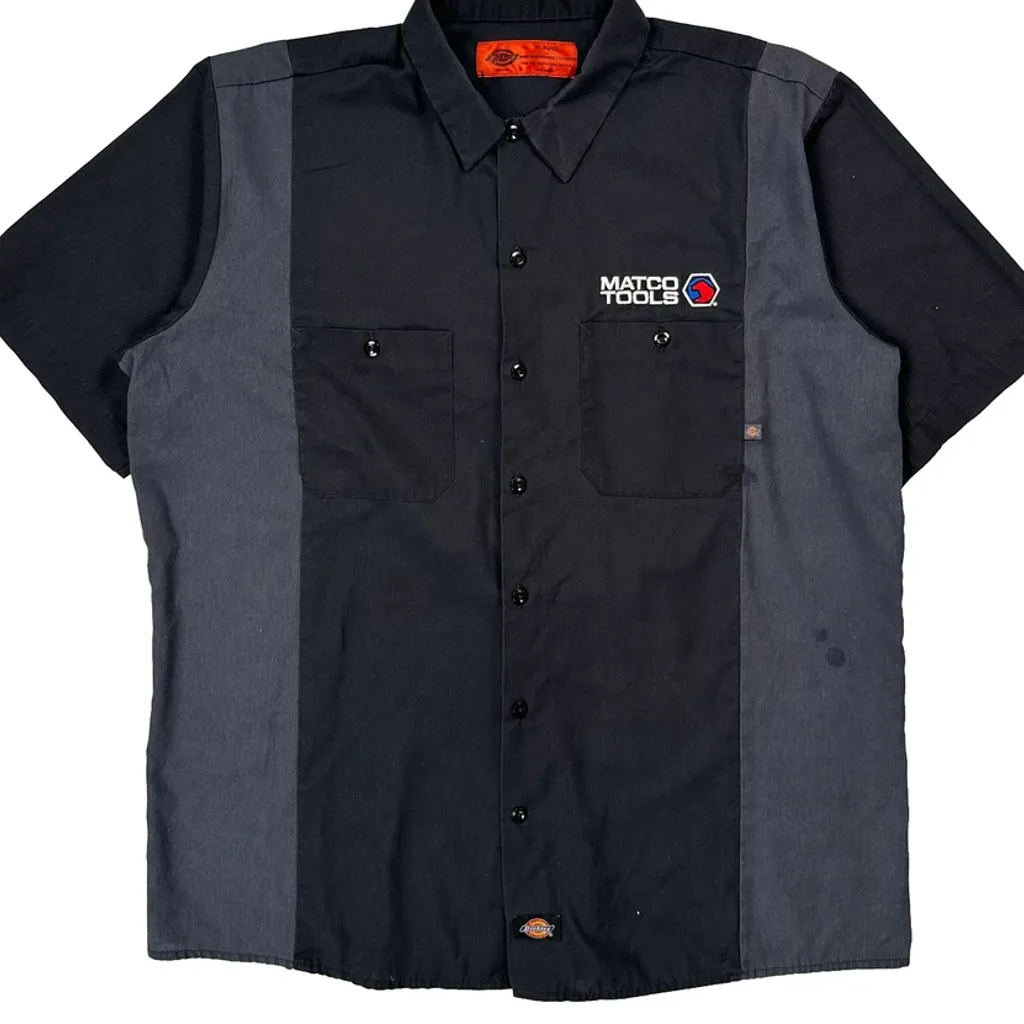 Dickies Workwear Short Sleeve Shirt - XL Black Polyester Blend - Image 4