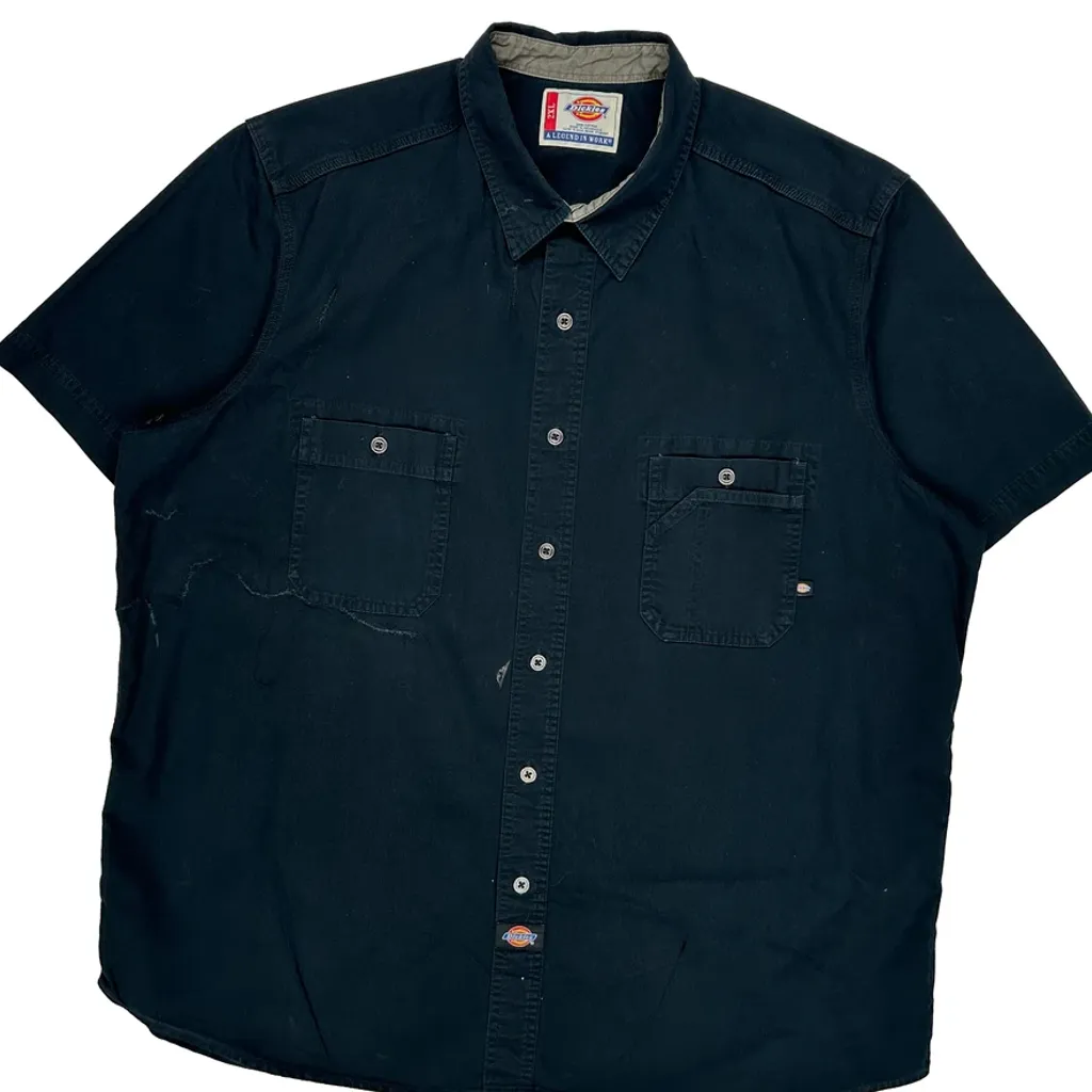Dickies Short Sleeve Shirt - 2XL Black Cotton - Image 4