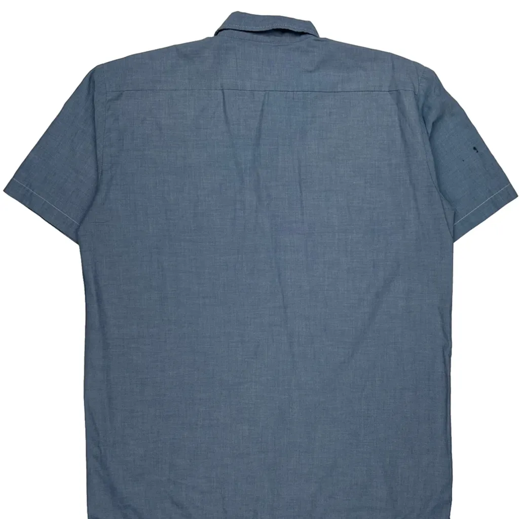 Dickies Short Sleeve Shirt - Large Blue Cotton Blend - Image 6
