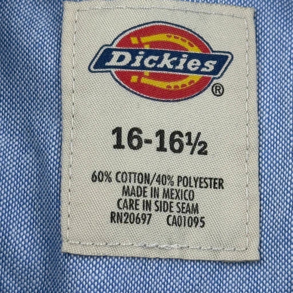 Dickies Short Sleeve Shirt - Large Blue Cotton Blend - Image 3