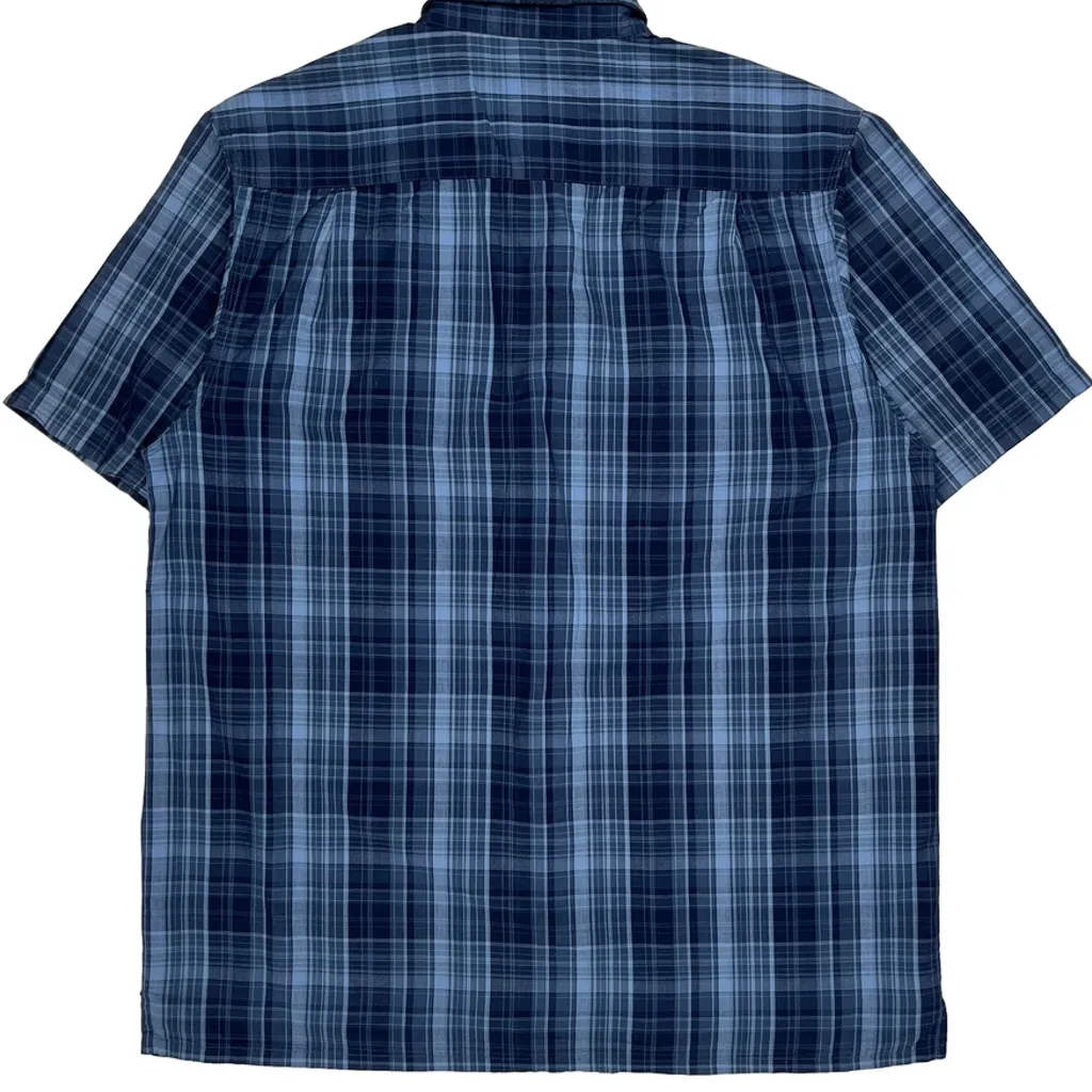 Dickies Checked Short Sleeve Shirt - Large Blue Cotton - Image 7