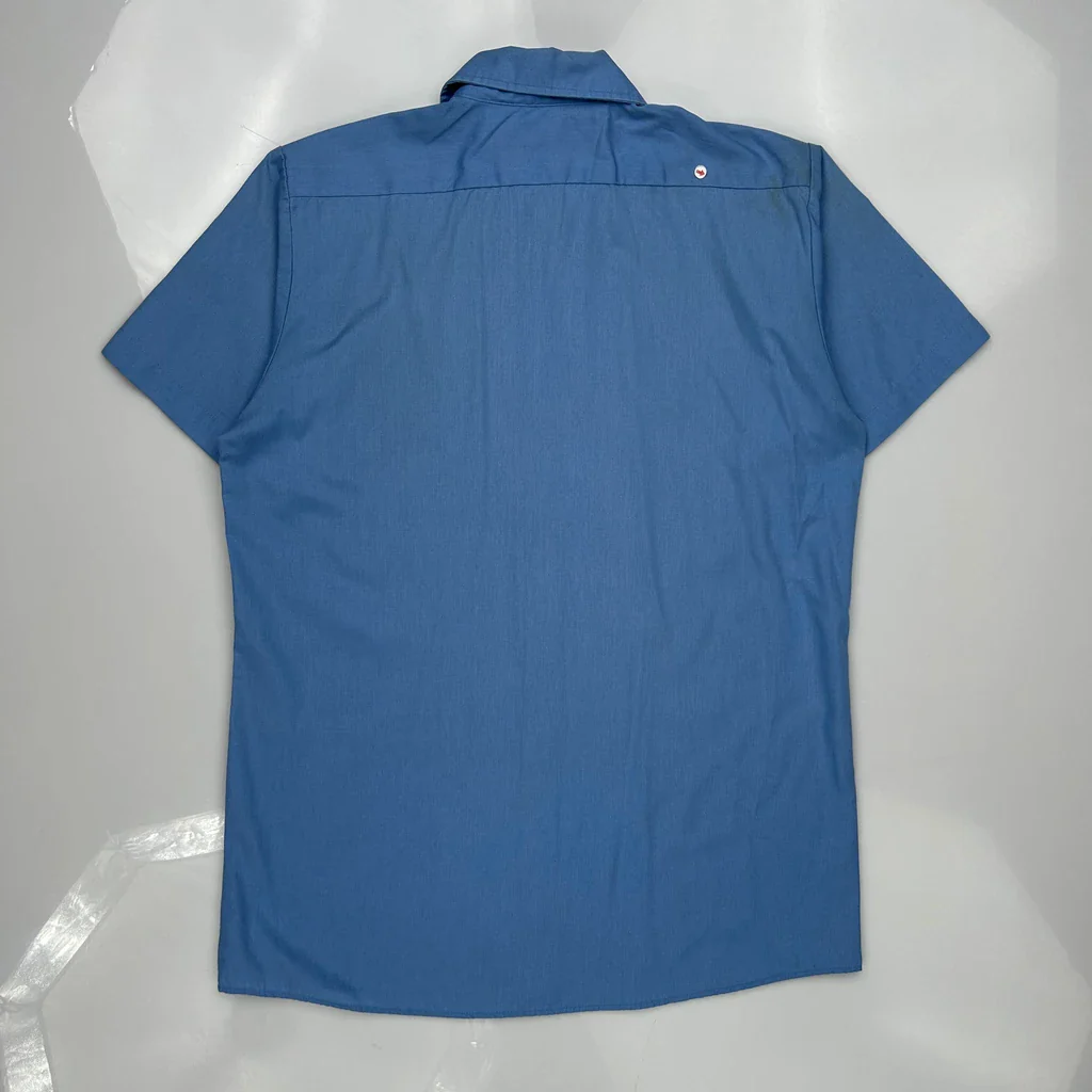 Dickies Short Sleeve Shirt - Medium Blue Polyester Blend - Image 3