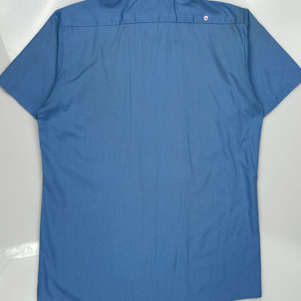 Dickies Short Sleeve Shirt - Medium Blue Polyester Blend - Image 4