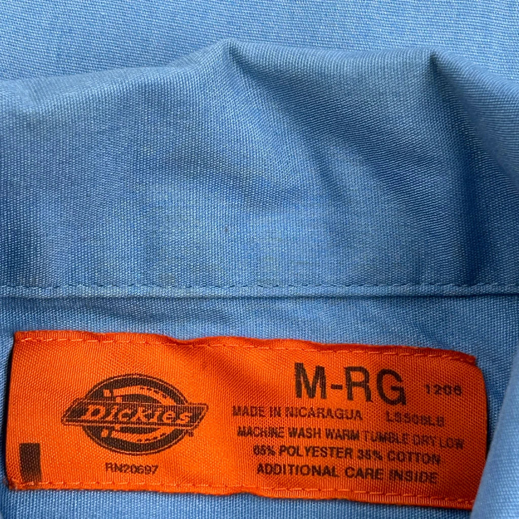 Dickies Short Sleeve Shirt - Medium Blue Polyester Blend - Image 5