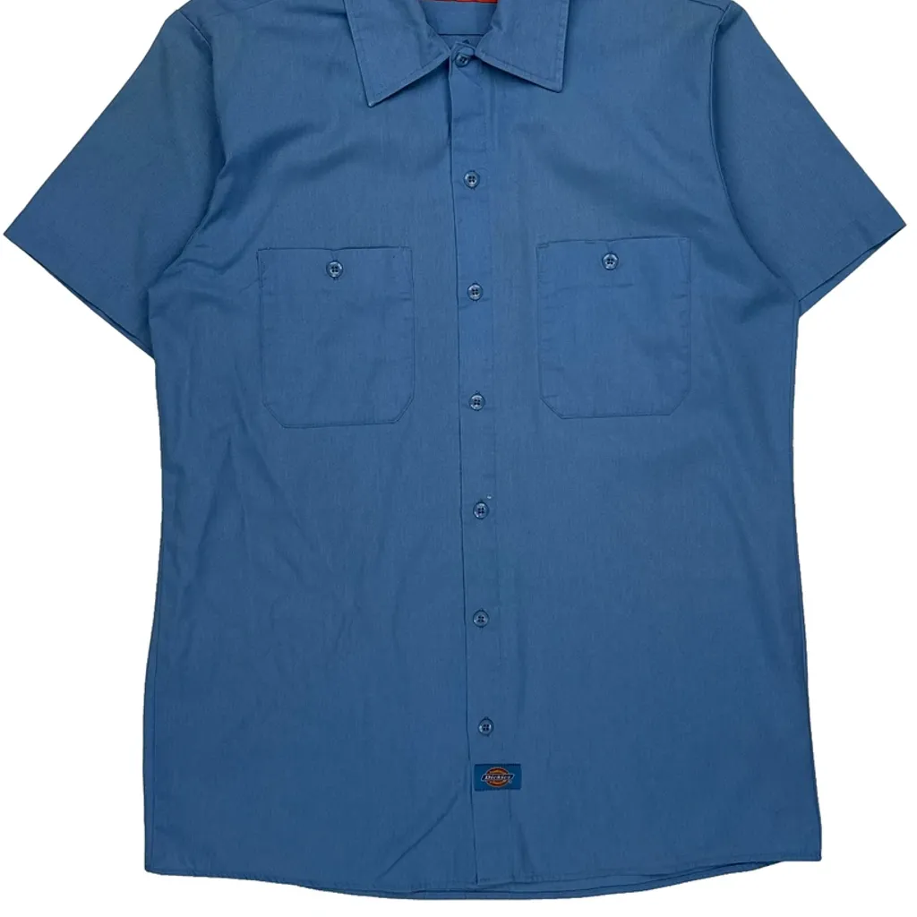 Dickies Short Sleeve Shirt - Medium Blue Polyester Blend - Image 7