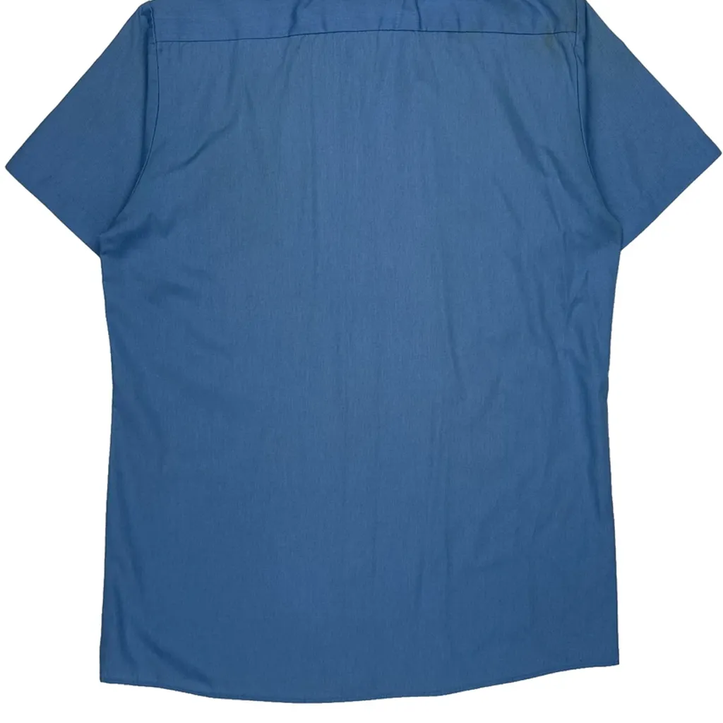 Dickies Short Sleeve Shirt - Medium Blue Polyester Blend - Image 9