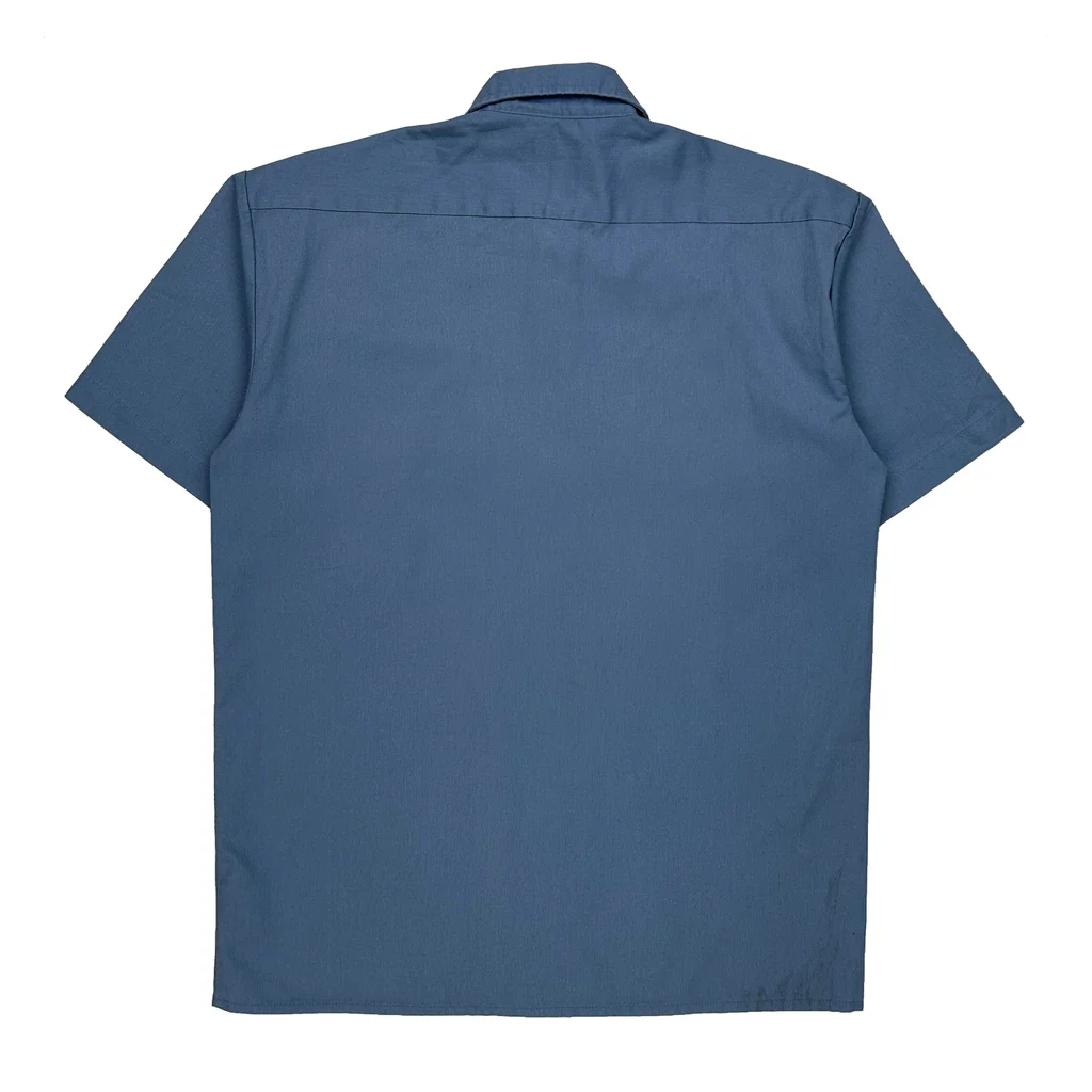 Dickies Short Sleeve Shirt - Medium Blue Polyester Blend - Image 2