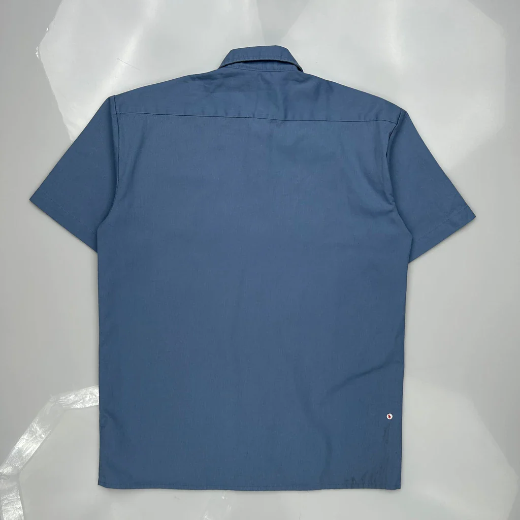 Dickies Short Sleeve Shirt - Medium Blue Polyester Blend - Image 3