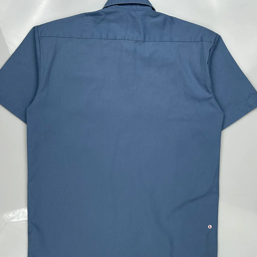Dickies Short Sleeve Shirt - Medium Blue Polyester Blend - Image 4