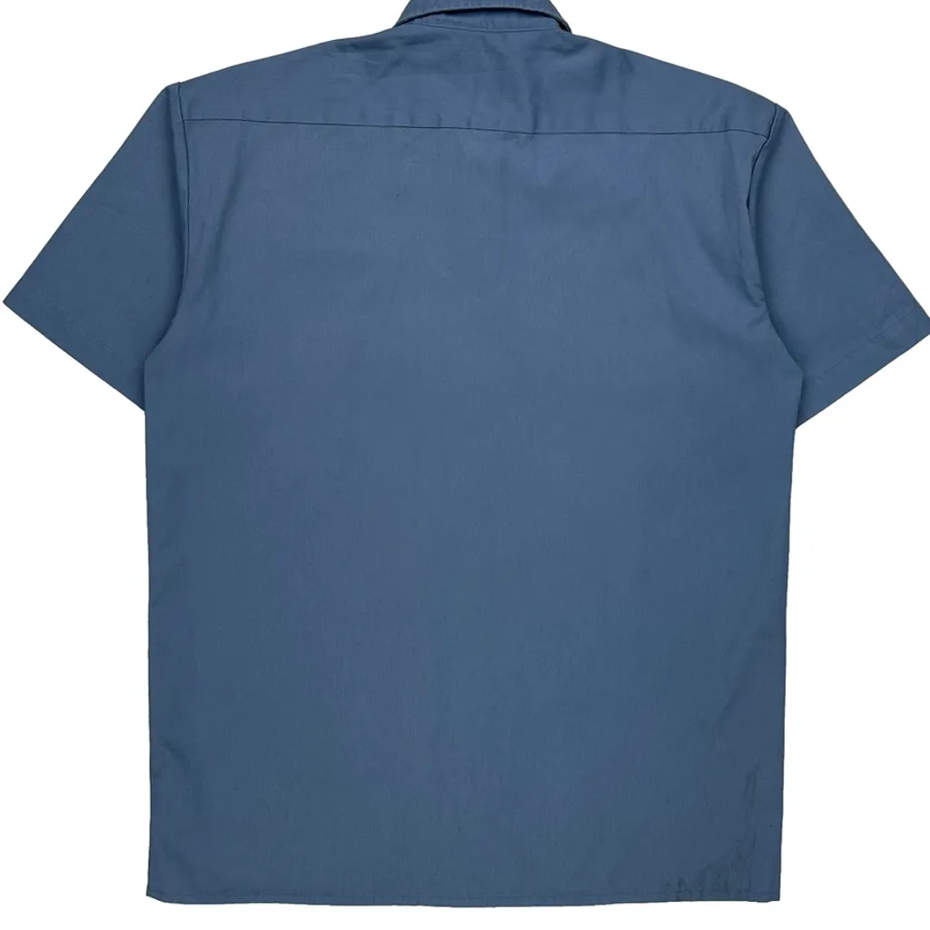 Dickies Short Sleeve Shirt - Medium Blue Polyester Blend - Image 8