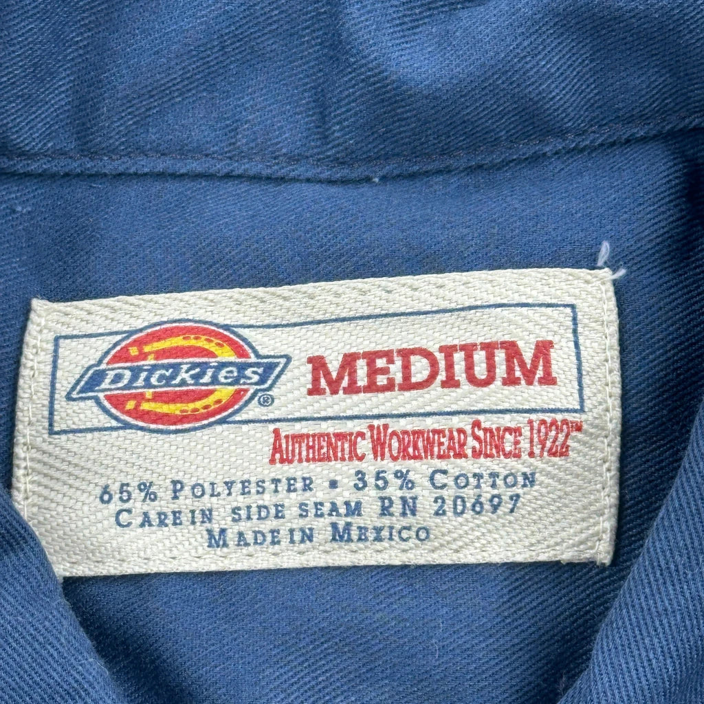 Dickies Short Sleeve Shirt - Medium Blue Polyester Blend - Image 3
