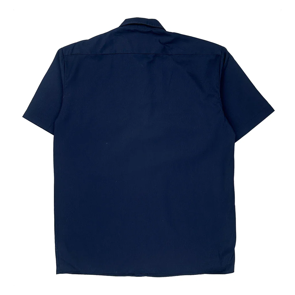 Dickies Short Sleeve Shirt - Medium Blue Polyester Blend - Image 2