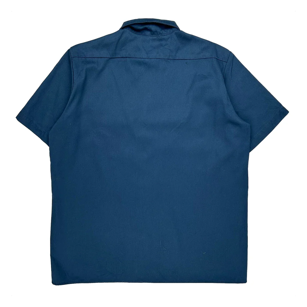Dickies Short Sleeve Shirt - XL Blue Polyester Blend - Image 2