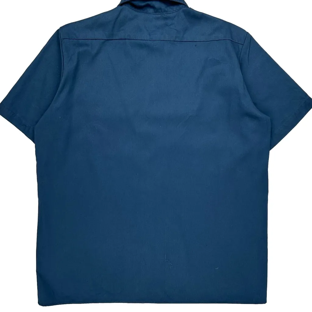 Dickies Short Sleeve Shirt - XL Blue Polyester Blend - Image 6