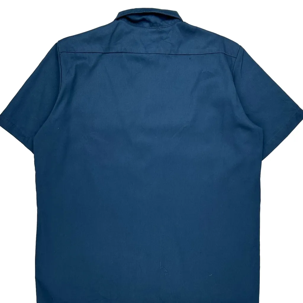 Dickies Short Sleeve Shirt - XL Blue Polyester Blend - Image 7