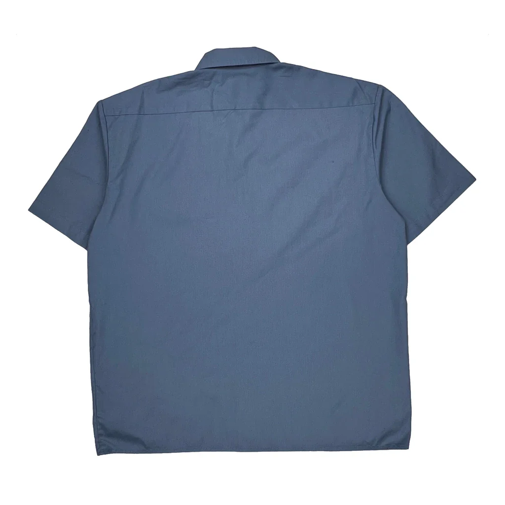 Dickies Short Sleeve Shirt - XL Blue Polyester Blend - Image 2