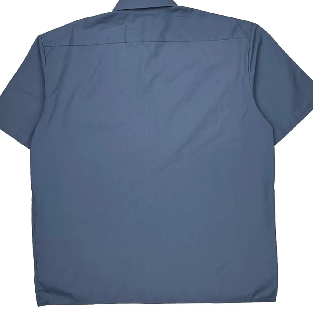 Dickies Short Sleeve Shirt - XL Blue Polyester Blend - Image 6