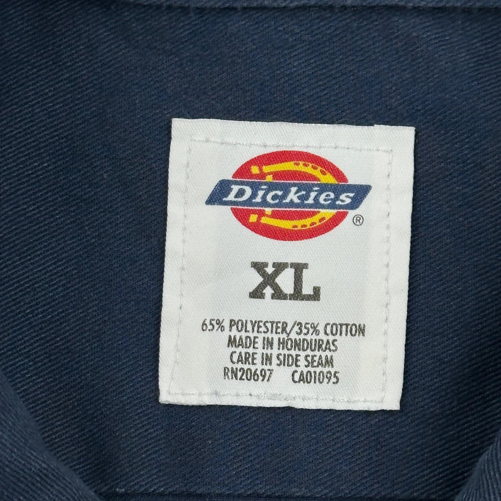 Dickies Short Sleeve Shirt - XL Blue Polyester Blend - Image 3