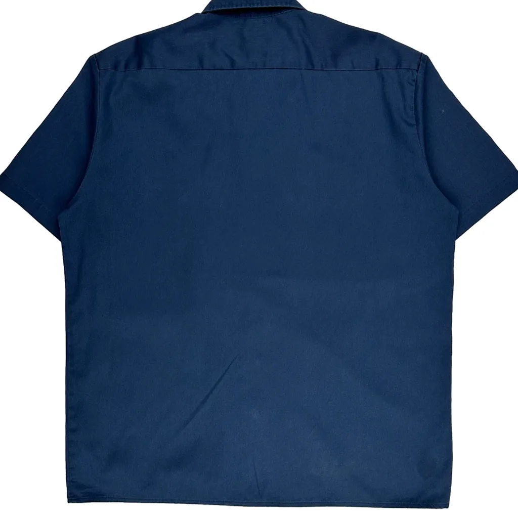 Dickies Short Sleeve Shirt - XL Blue Polyester Blend - Image 7