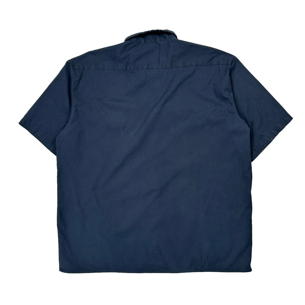 Dickies Short Sleeve Shirt - XL Blue Polyester Blend - Image 2