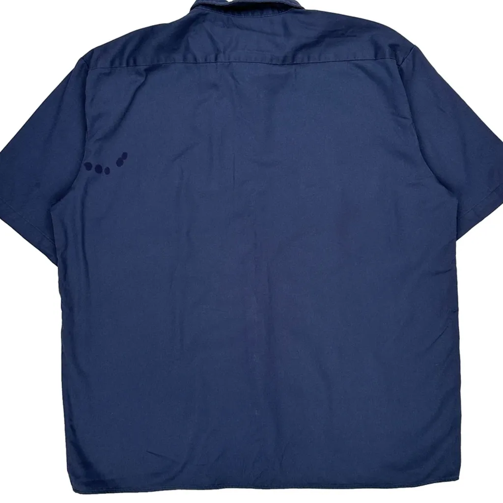 Dickies Short Sleeve Shirt - XL Blue Polyester Blend - Image 7