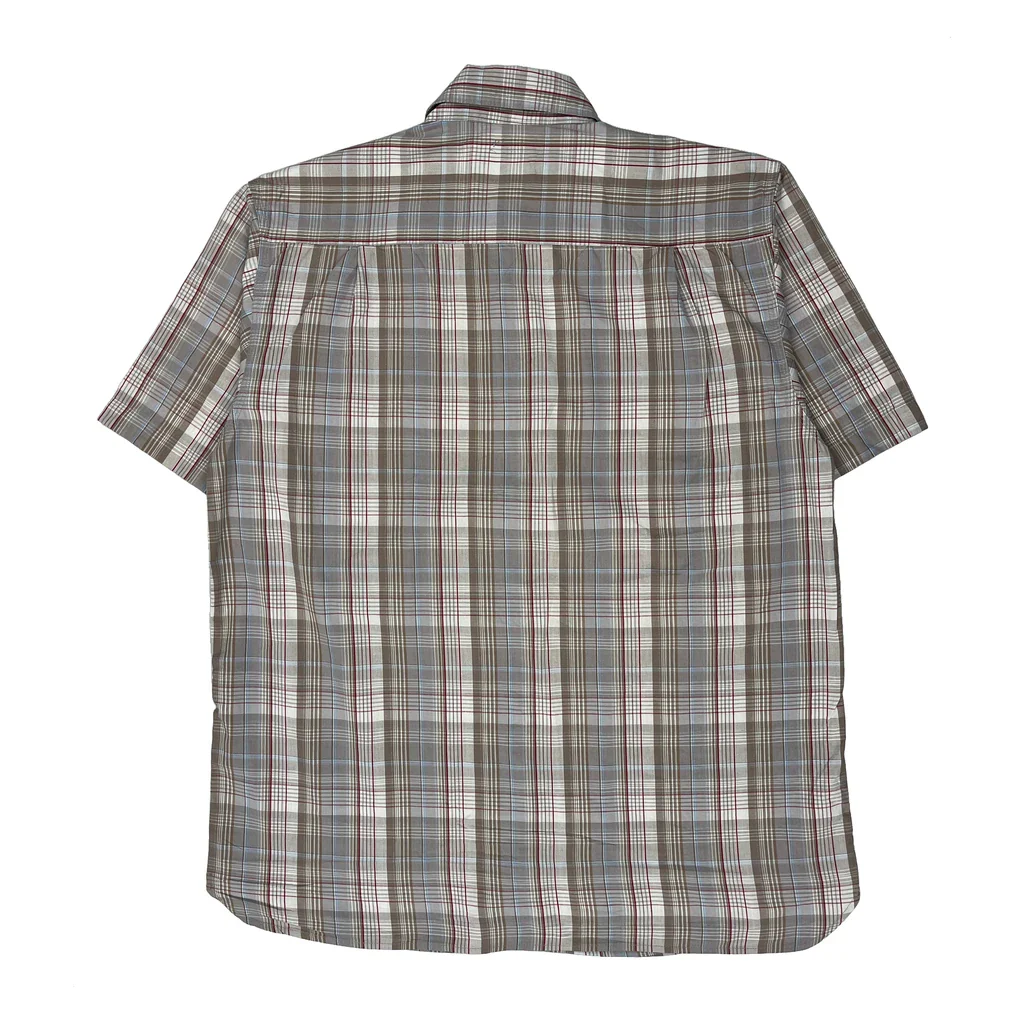 Dickies Checked Short Sleeve Shirt - Large Brown Cotton - Image 2