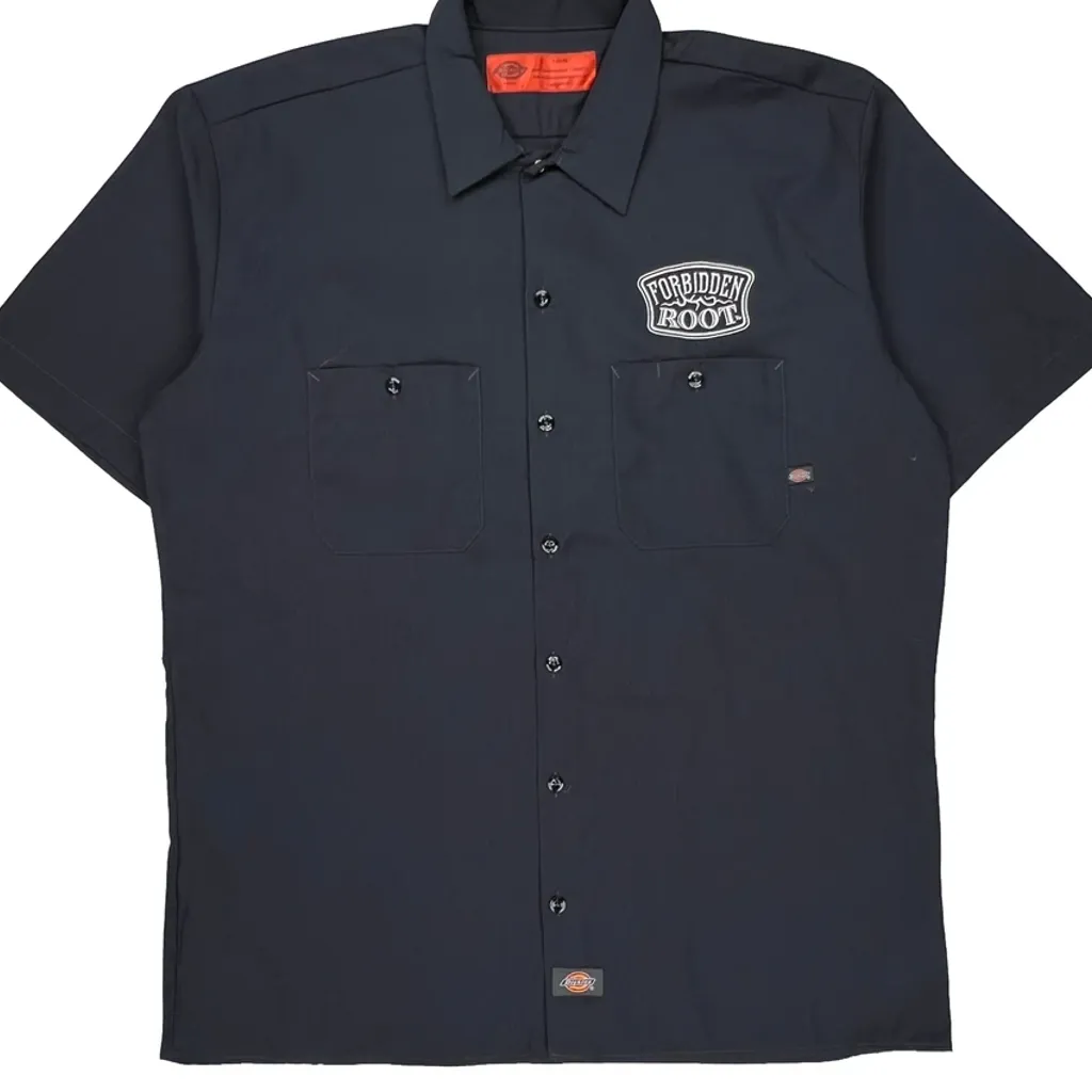 Dickies Short Sleeve Shirt - Large Gray Polyester Blend - Image 4