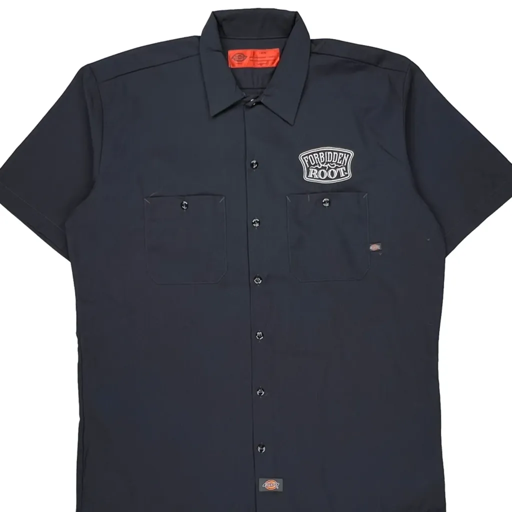 Dickies Short Sleeve Shirt - Large Gray Polyester Blend - Image 5