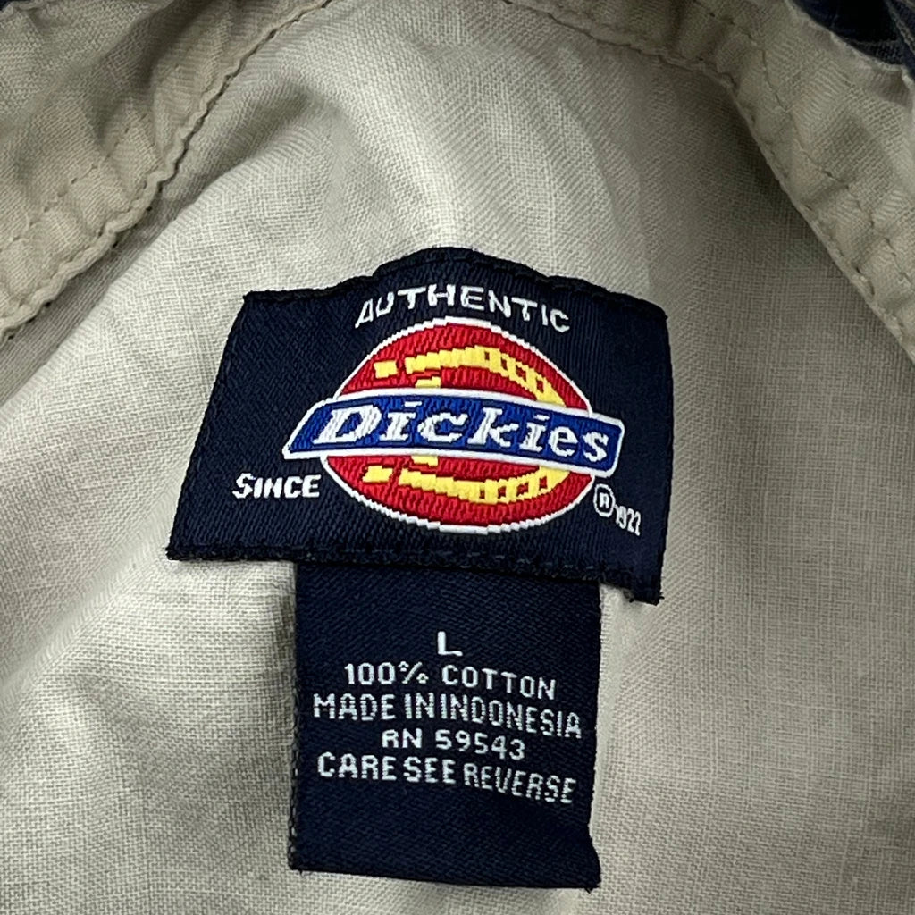 Dickies Checked Short Sleeve Shirt - Large Gray Cotton - Image 3