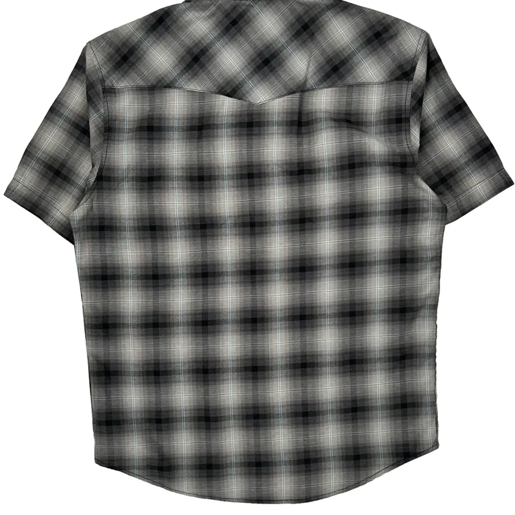 Dickies Checked Short Sleeve Shirt - Medium Gray Cotton Blend - Image 7