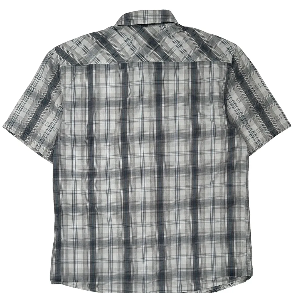 Dickies Checked Short Sleeve Shirt - XL Gray Cotton - Image 6
