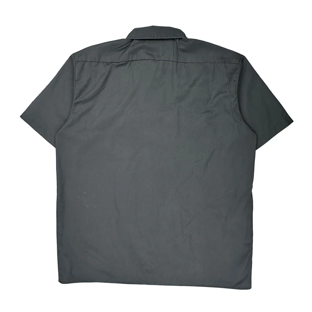 Dickies Short Sleeve Shirt - XL Gray Polyester Blend - Image 2