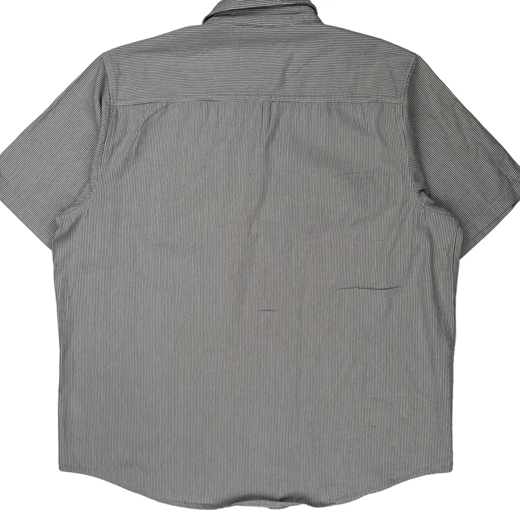 Dickies Striped Short Sleeve Shirt - 3XL Gray Cotton - Image 7