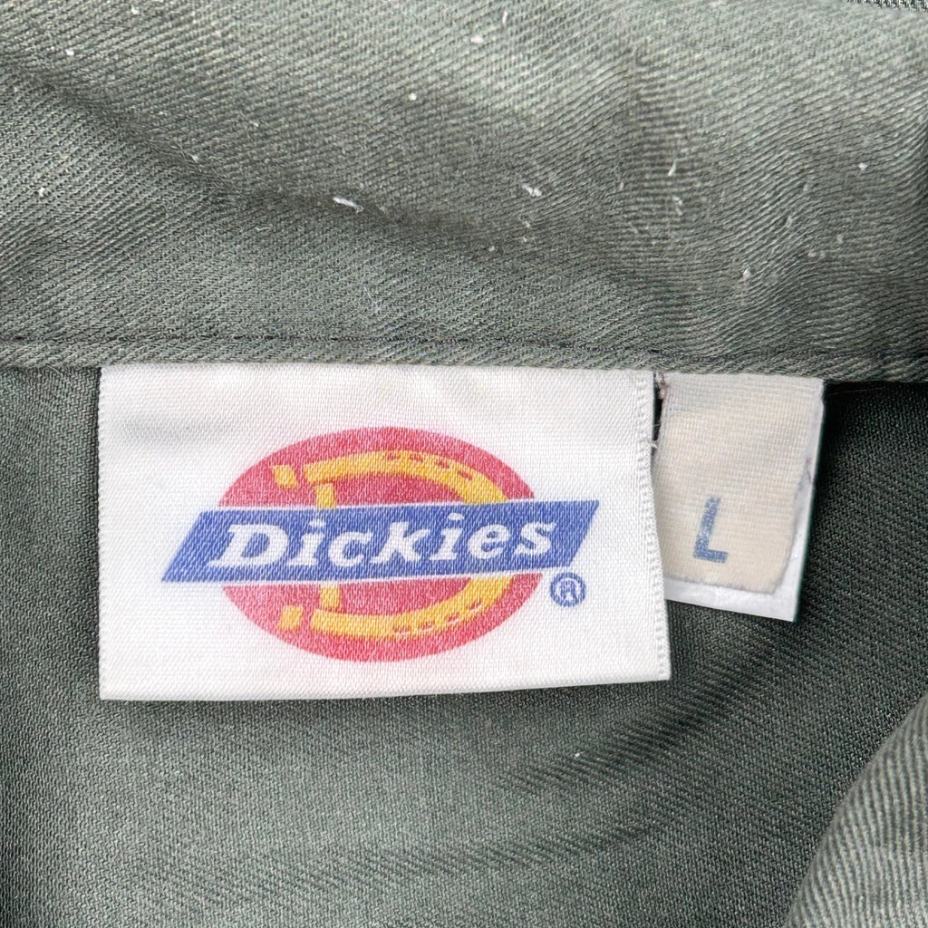 Dickies Short Sleeve Shirt - Large Green Cotton - Image 4