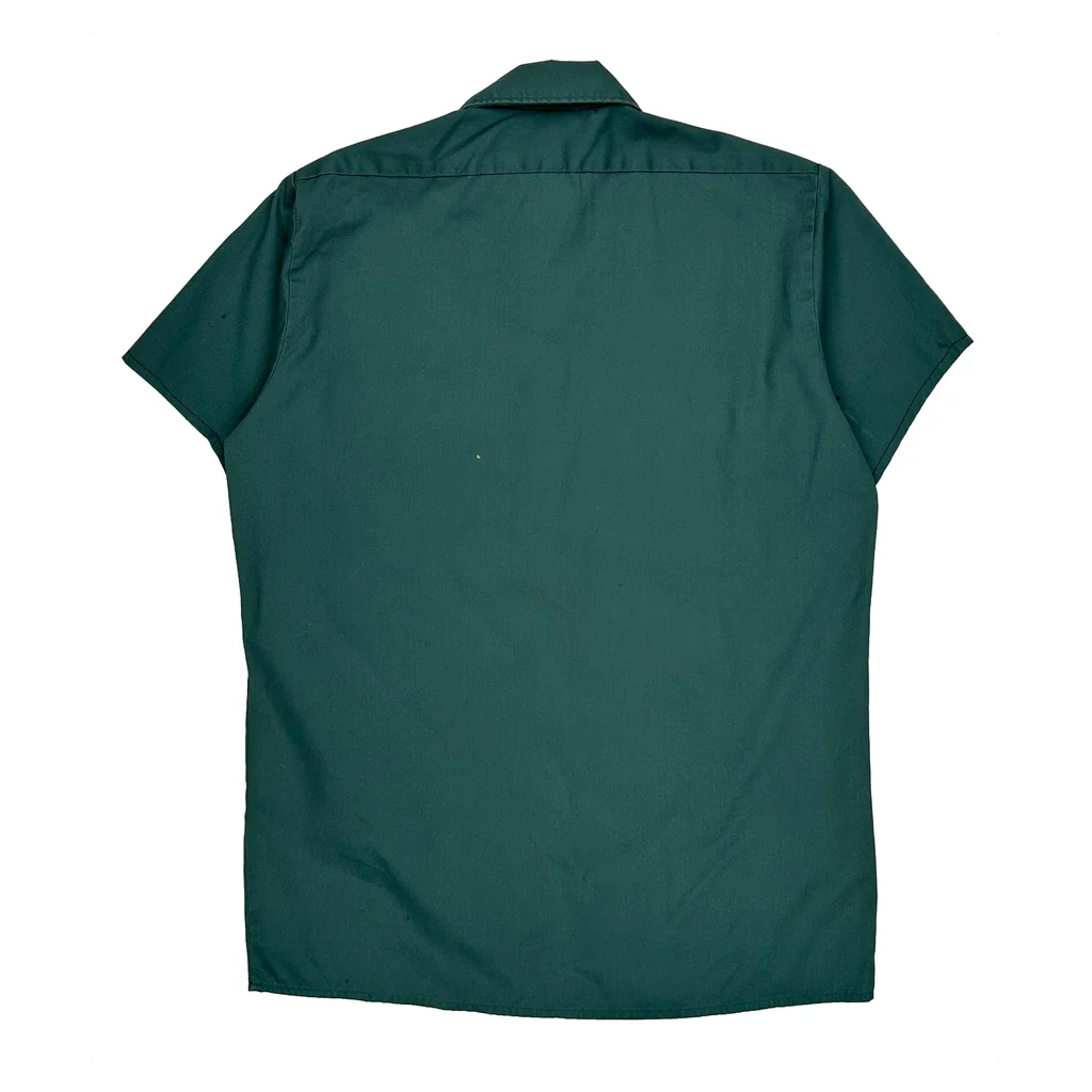Dickies Short Sleeve Shirt - Medium Green Polyester - Image 2