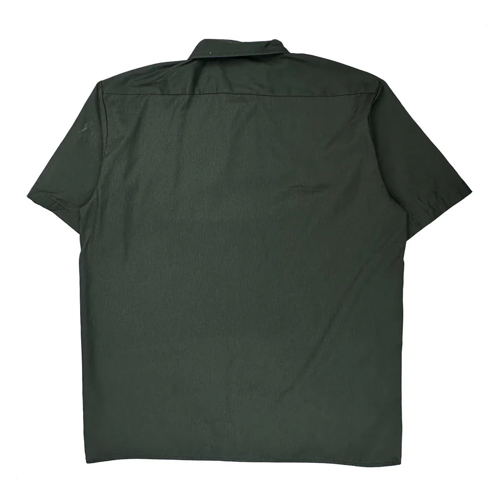 Dickies Short Sleeve Shirt - XL Green Polyester Blend - Image 2