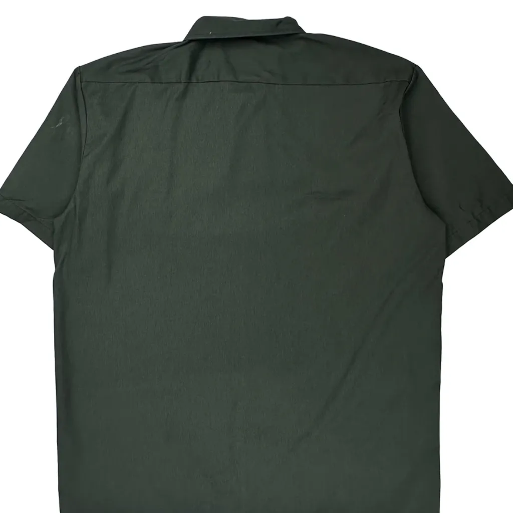 Dickies Short Sleeve Shirt - XL Green Polyester Blend - Image 6