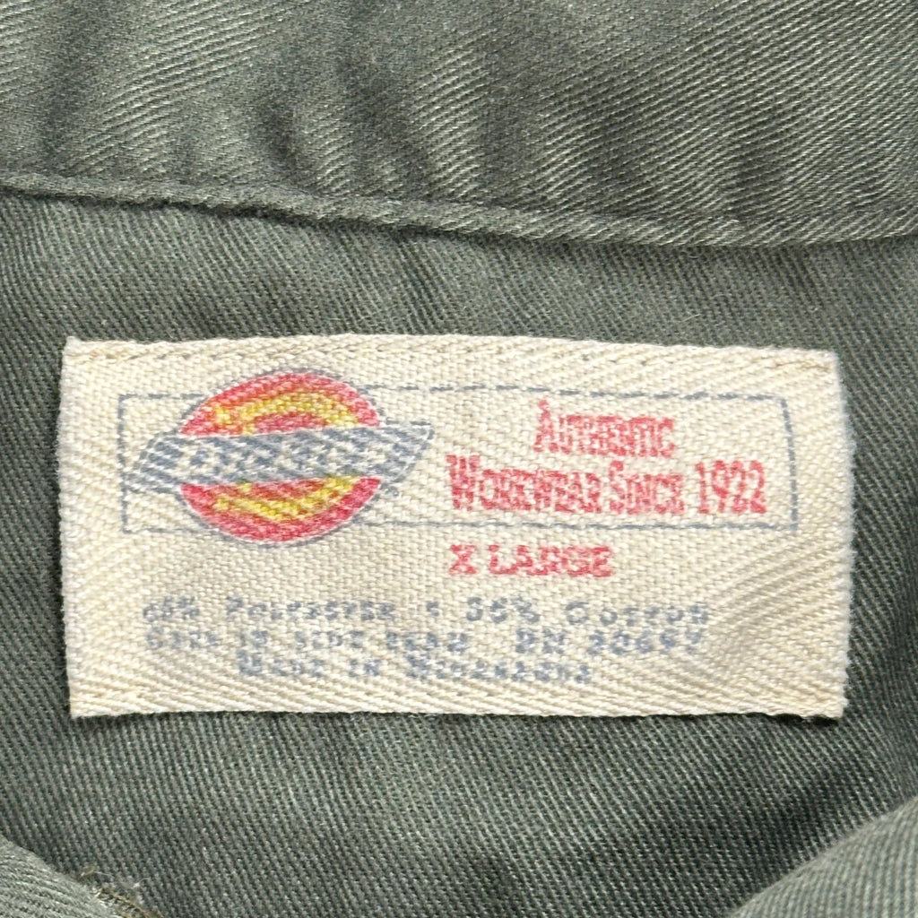 Dickies Workwear Short Sleeve Shirt - XL Green Polyester - Image 3