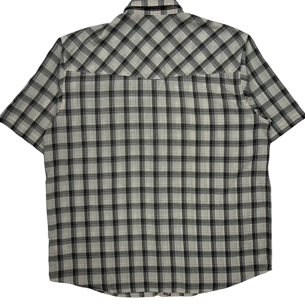 Dickies Checked Short Sleeve Shirt - Large Grey Cotton - Image 6