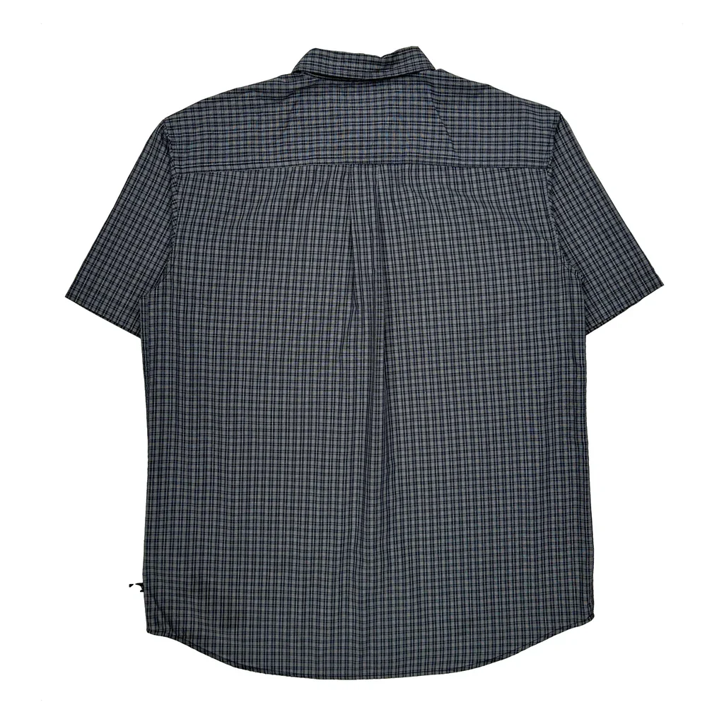 Dickies Checked Short Sleeve Shirt - Medium Grey Cotton - Image 2