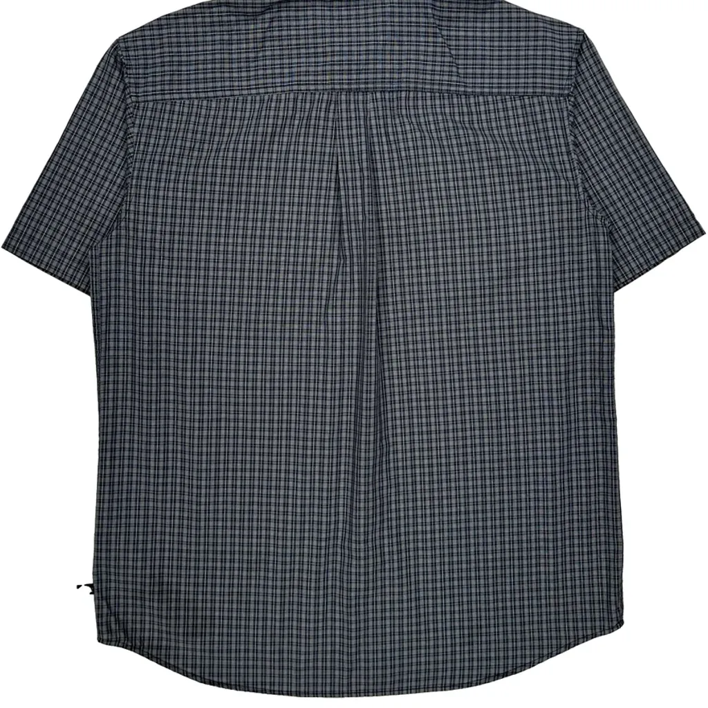 Dickies Checked Short Sleeve Shirt - Medium Grey Cotton - Image 6