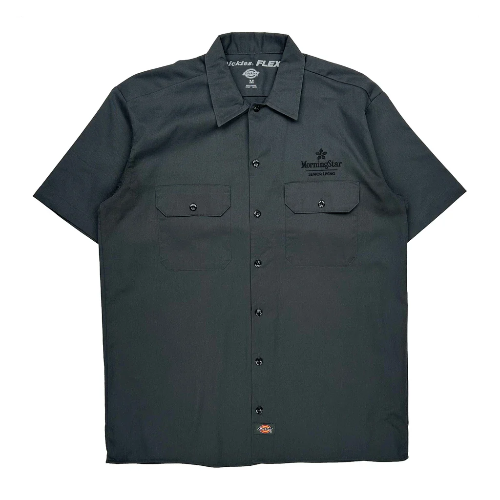 Dickies Short Sleeve Shirt - Medium Grey Polyester