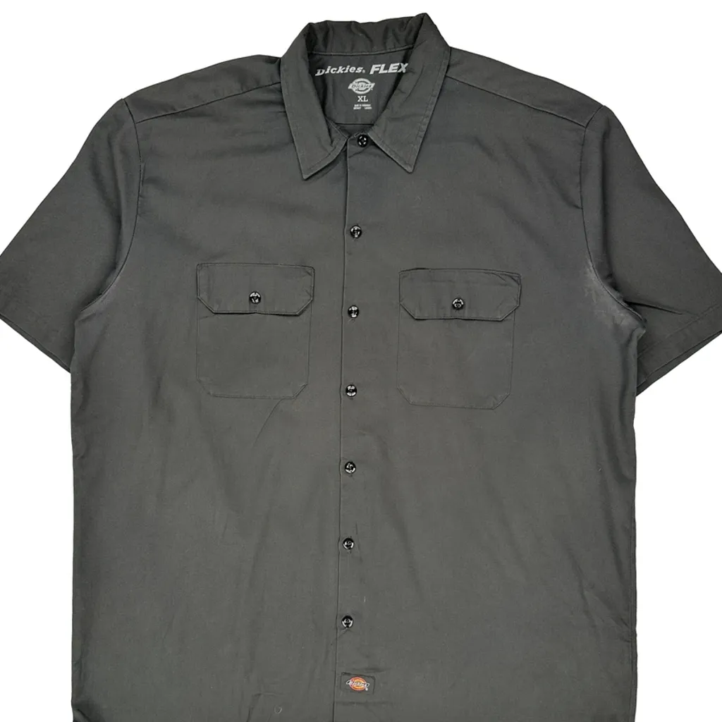 Dickies Short Sleeve Shirt - XL Grey Polyester - Image 4