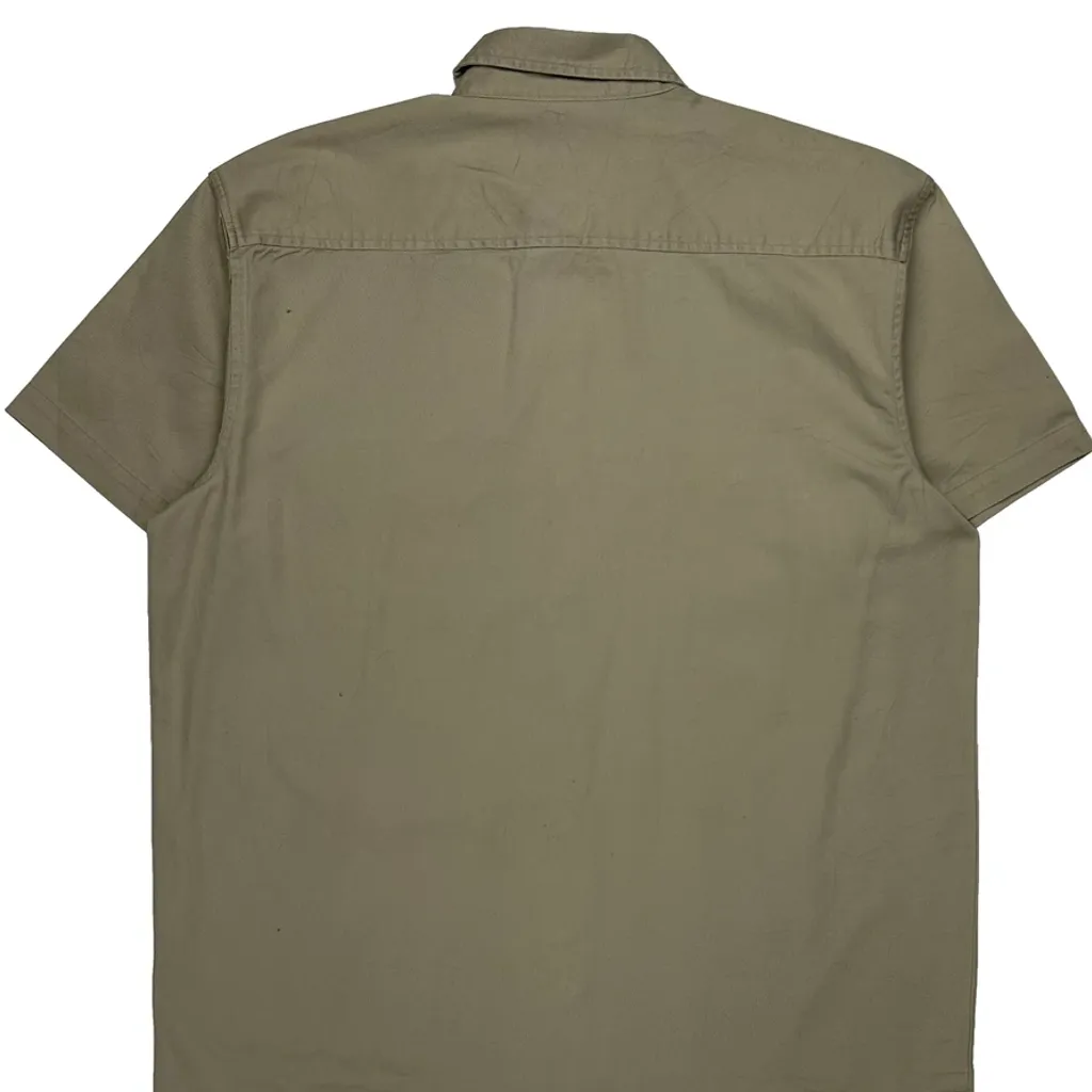 Dickies Short Sleeve Shirt - Large Khaki Cotton - Image 6
