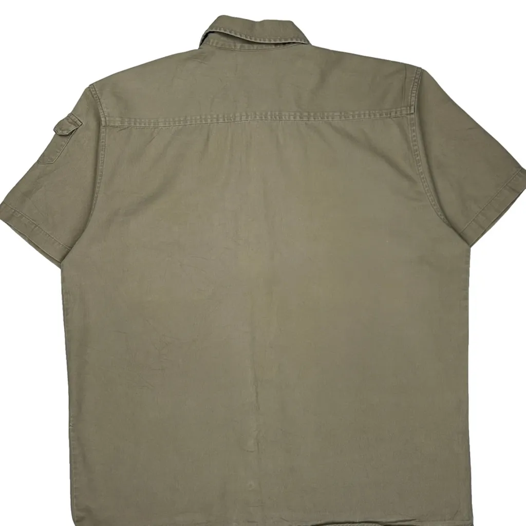 Dickies Short Sleeve Shirt - Large Khaki Cotton - Image 8