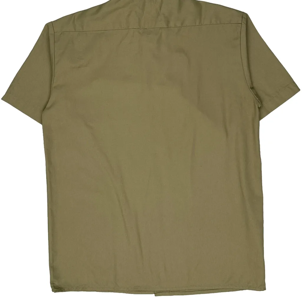 Dickies Short Sleeve Shirt - Medium Khaki Polyester Blend - Image 6