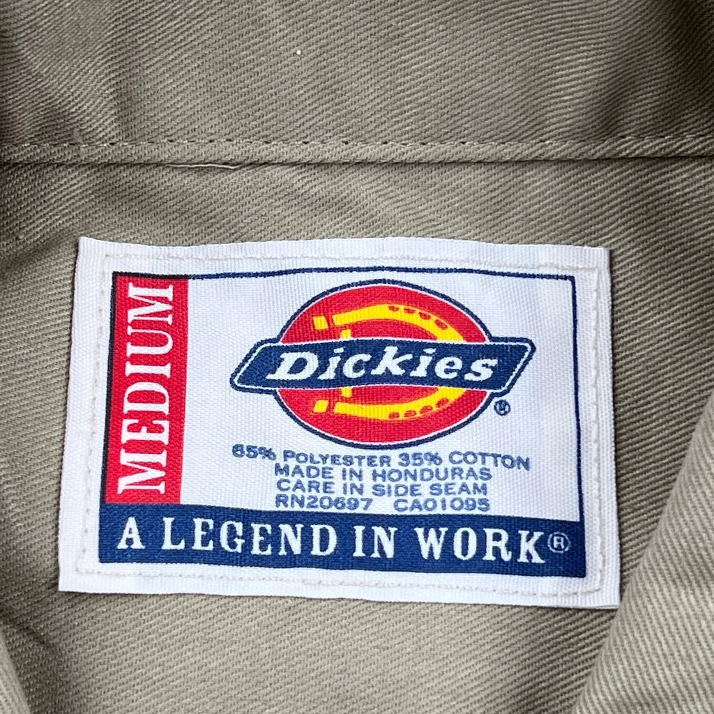 Dickies Short Sleeve Shirt - Medium Khaki Polyester Blend - Image 4